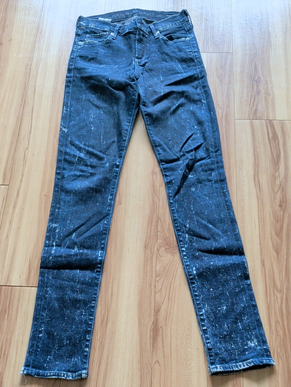 Women’s Black Slim Paint-Splatter Citizens Of Humanity Jeans